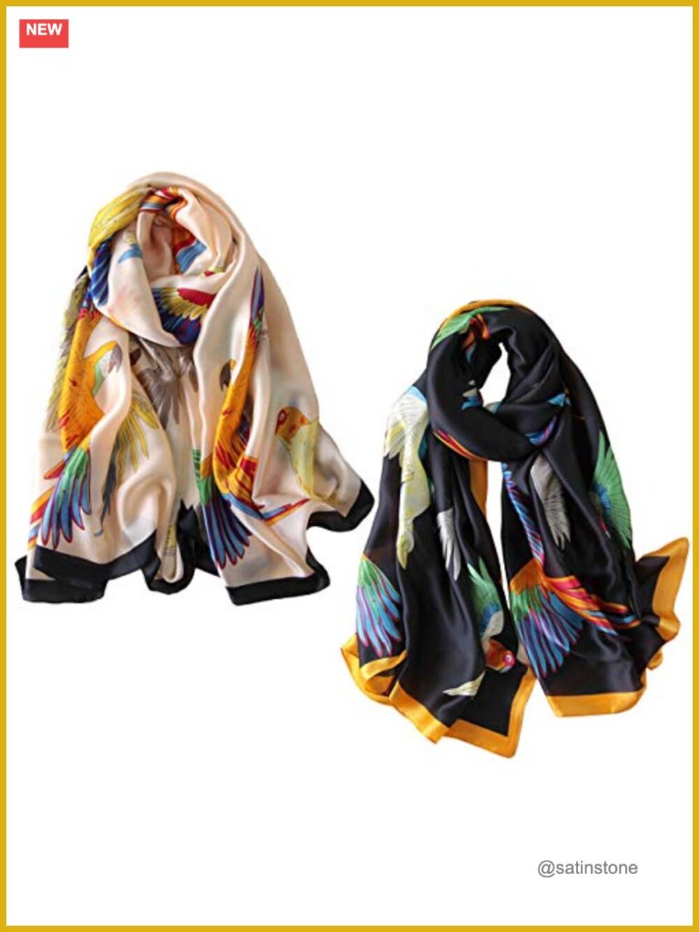 Silk Feeling Polyester Scarf Shawl Wrap for Women Sun Protection Lightweight
